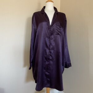 Bali Studio Nightshirt Purple Silky Size 1X